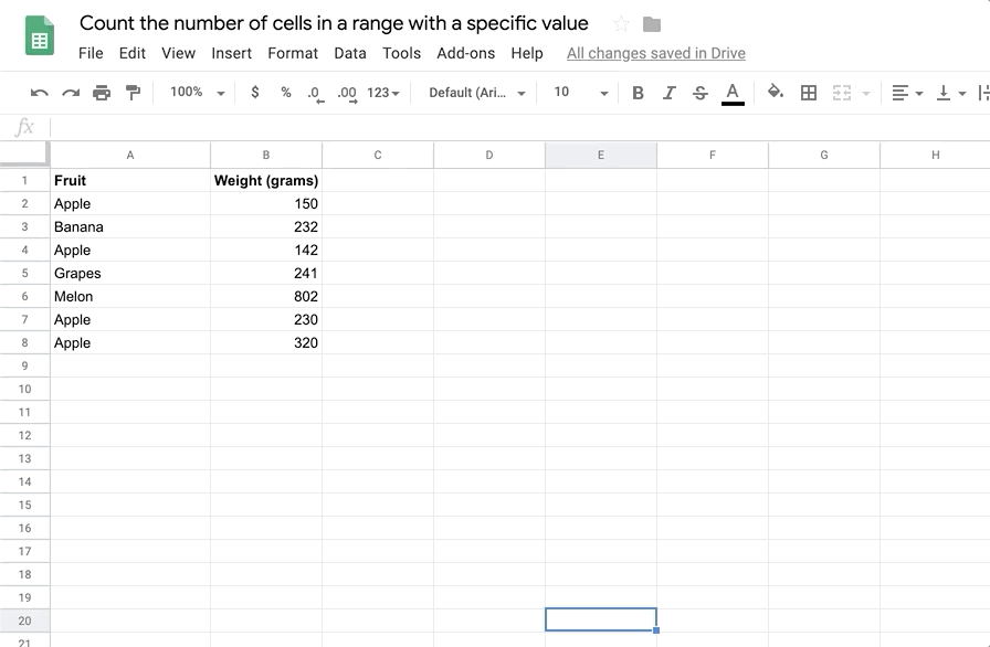 Sample data set