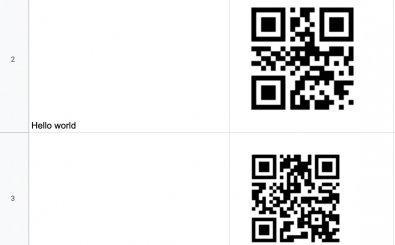 Generating QR codes using Google sheets