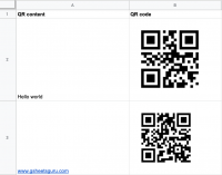 Generating QR codes using Google sheets